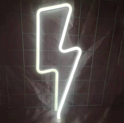 مصباح نيون LED للديكور الليلي، مزود بالطاقة: بطارية أو USB، USB
