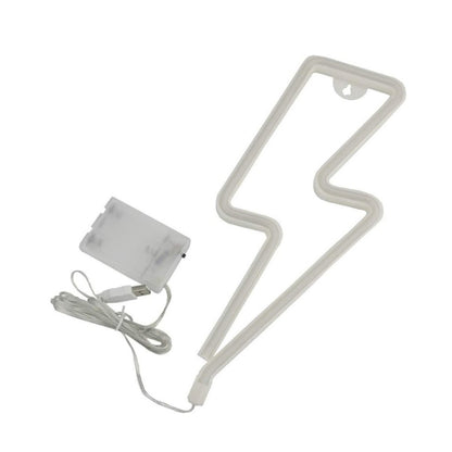 مصباح نيون LED للديكور الليلي، مزود بالطاقة: بطارية أو USB، USB