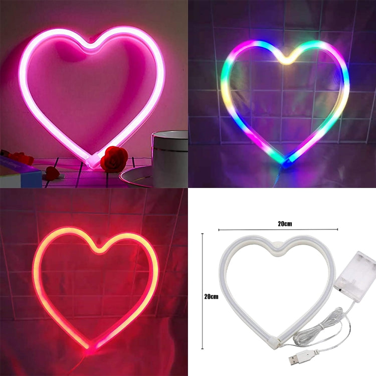 مصباح نيون LED للديكور الليلي، مزود بالطاقة: بطارية أو USB، USB