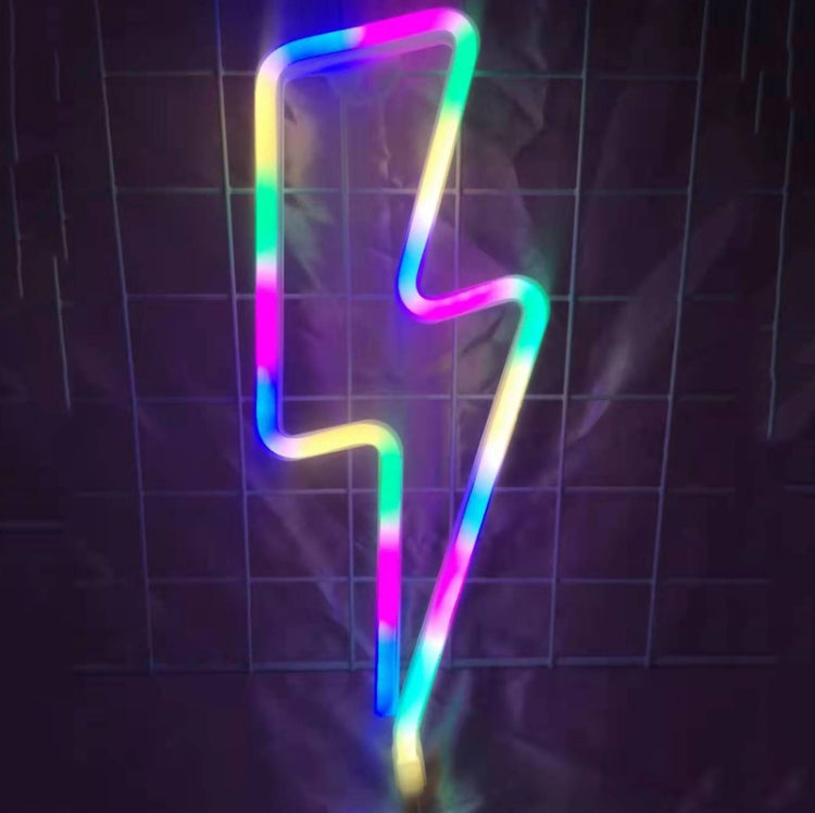 مصباح نيون LED للديكور الليلي، مزود بالطاقة: بطارية أو USB، USB