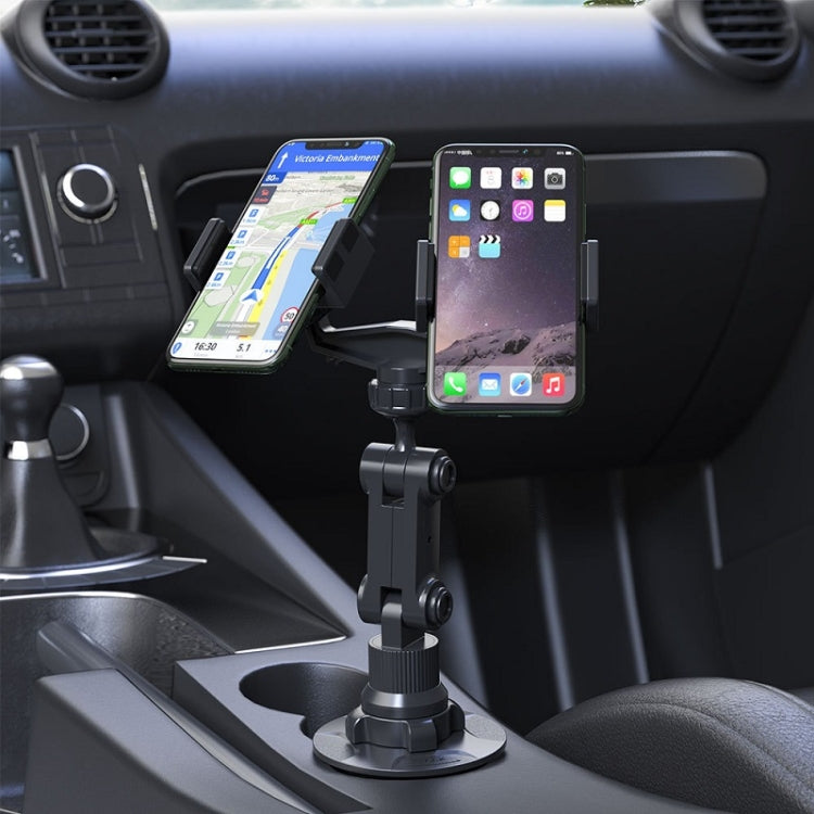 Double Chuck Rotary Multifunctional Cup Holder Mobile Phone Holder, Double Chuck Phone Holder