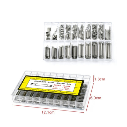 Stainless Steel Seamless Box Packing Spring Bar, 400 PCS / Box G084 6-25mm