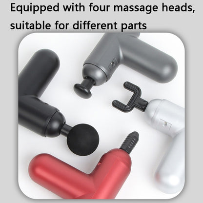 J12A Mini Vibrating Massage Button Type Fascia Gun, Black, Gray, Silver, Red