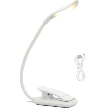 8027D-2 7 Beads LED Eye Protection Reading Folding Book Clip Light, White, Black