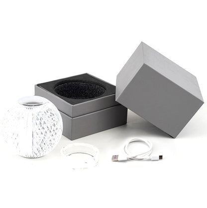 Crystal Ball Small Table Lamp USB Acrylic Night Light, MT2 80 x 80mm, MT1  110 x 110mm