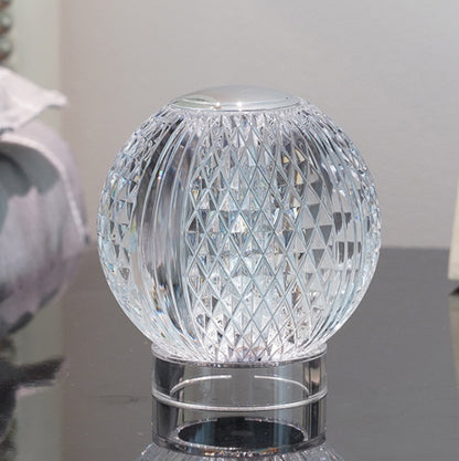 Crystal Ball Small Table Lamp USB Acrylic Night Light, MT2 80 x 80mm, MT1  110 x 110mm