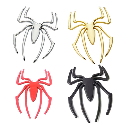 10 PCS Metal Three-Dimensional Spider Car Sticker, Color Random Delivery, Spider