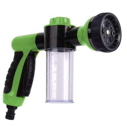 8 in 1 Car Wash Foam Pot Water Sprinkler, Yellow, Green
