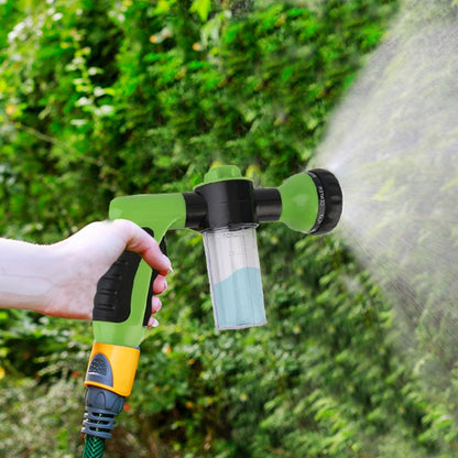 8 in 1 Car Wash Foam Pot Water Sprinkler, Yellow, Green