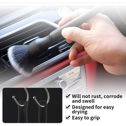 Car Air Conditioner Outlet Brush Interior Cleaning Soft Brush, Small+Large Black, Small+Large Blue, Small+Large Red
