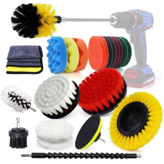 Car Tire Slits Multi-Function Cleaning Brush, 23 PCS / Set