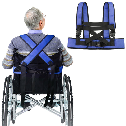 LYAQD-3 Postoperative Anti-Fall Wheelchair Adjustable Seat Belt, Blue, Colorful