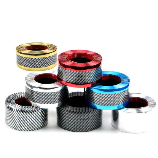 1m Car Bumper Anti-Collision Strip, Carbon Fiber Black 3cm, Carbon Fiber Black 5cm, Carbon Fiber Black 7cm, Carbon Fiber Black 10cm, Two-color Silver 3cm, Two-color Silver 5cm, Two-color Silver 7cm, Two-color Red 3cm, Two-color Red 5cm, Two-color Red 7...
