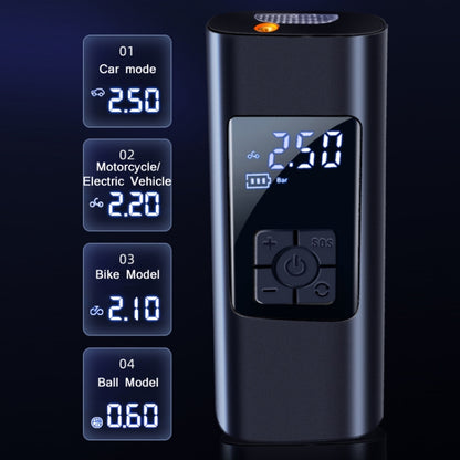 Car Portable Digital Display Electric Air Pump, 2712 Wired Version, 2712 Wireless Version 6000 mAh, L2775 Wired Version, L2775 Wireless Version 4000 mAh