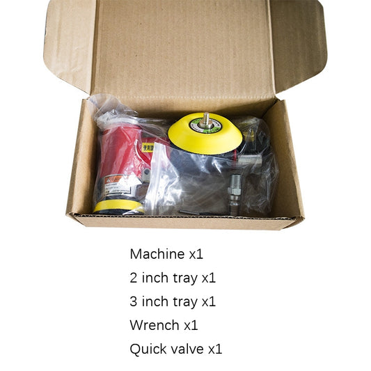 Pneumatic Polishing Machine Sandpaper Machine Car Waxing Machine, Red With 2 inch 3 inch Pallet, Black With 2 inch 3 inch Pallet