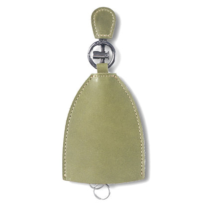 18Y-009 Vintage Handmade Leather Car Pull-Out Key Case, Plant Tanned Leather, Oil Wax Skin Olive Green, Oil Wax Skin Blue, Oil Wax Skin Tea, Oil Wax Skin Camel