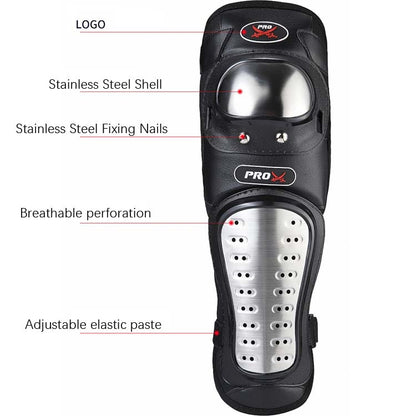 PRO-BIKER RH-1010 Motorcycle Keep Warm Anti-Fall Stainless Steel Protective Gear