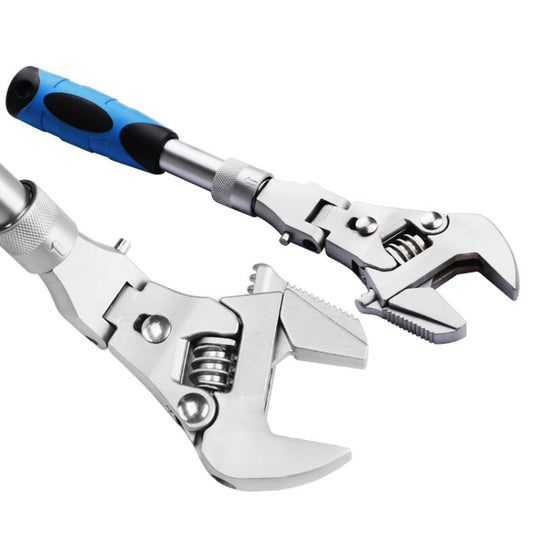 10 Inch Multifunctional Folding Shaking Head Ratchet Wrench Bathroom Wrench, 10 Inch Folding Wrench