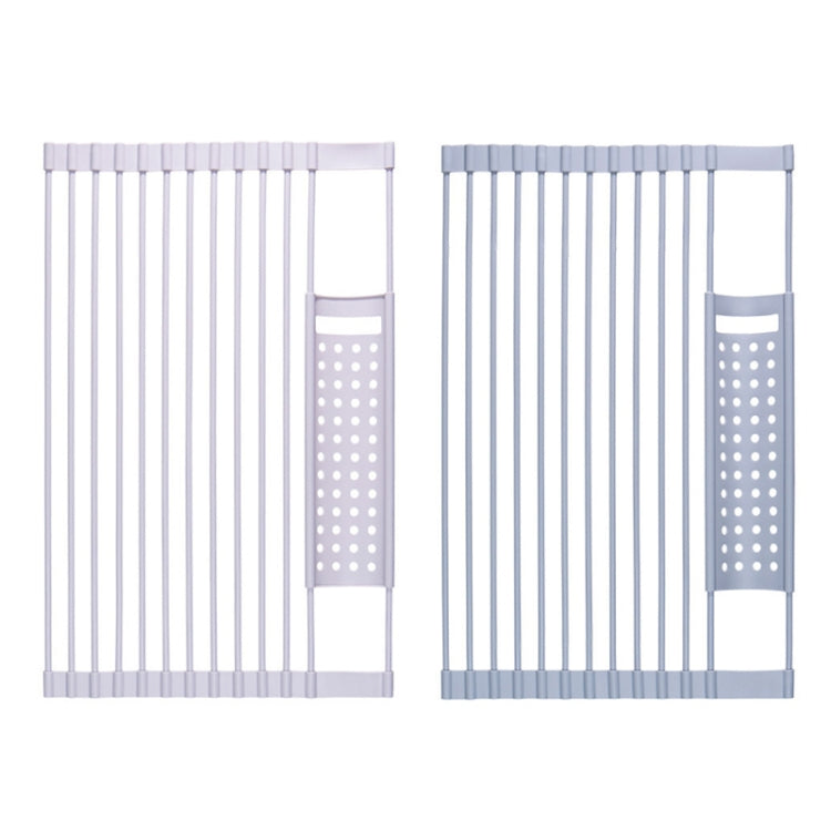 Kitchen Silicone Drain Rack Sink Drain Rack, 52 x 33cm Gray, 52 x 33cm White Gray, 43 x 33cm Gray, 43 x 33cm White Gray