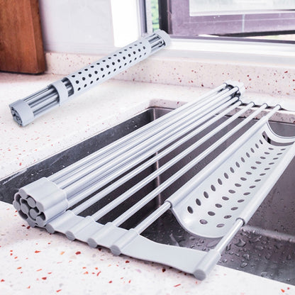 Kitchen Silicone Drain Rack Sink Drain Rack, 52 x 33cm Gray, 52 x 33cm White Gray, 43 x 33cm Gray, 43 x 33cm White Gray
