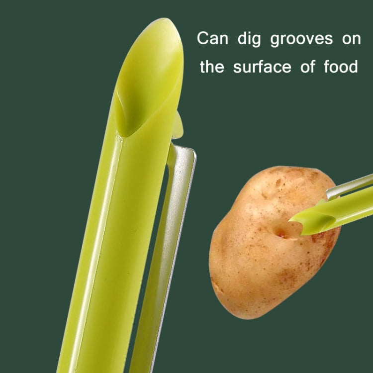 Home Kitchen Multifunctional Green Onion Peeler, Green, Yellow, Orange