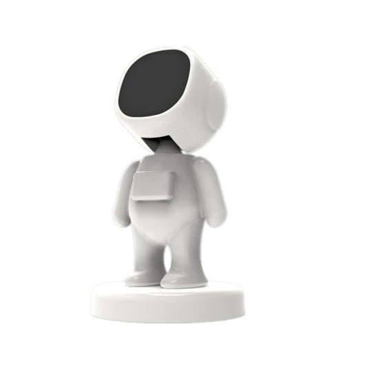 TOPFREE Astronaut Car Bracket Magnetic Adhesive Paste Navigation Car Phone Bracket, White, Black