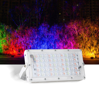 كشاف إضاءة خارجي فائق الخفة مقاوم للماء LED RGB بقوة 50 وات مع جهاز تحكم عن بعد