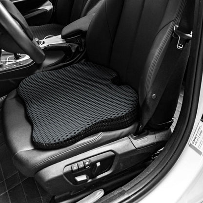 Thickened Breathable Memory Foam Car Seat Cushion, QFC047 Black, QFC047 Gray