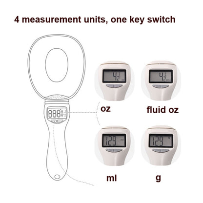 800g/1g Large Spoon Scale Electronic Weighing Spoon Scale Baking Kitchen Weighing Spoon