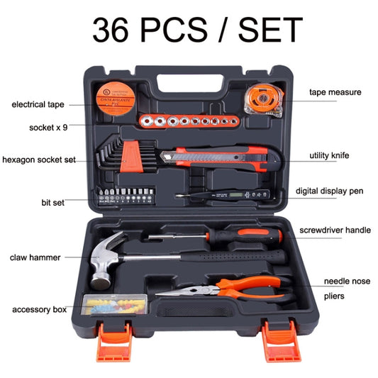 JT-36 Household Manual Hardware Tool Combination Set, 36 PCS / Set