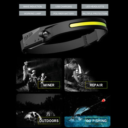 Silicone LED Smart Sensor Light Outdoor Strong Light Long-Beam Headlight, LX200 White Light