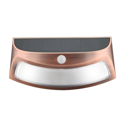 Red Copper Human Body Induction Solar Wall Light, White Light, Warm Light