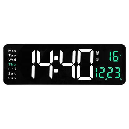 6626 Living Room Wall-Mounted Large Screen Display LED Digital Clock, 16 Inch Orange Temperature, 16 Inch Green Temperature, 16 Inch White Temperature