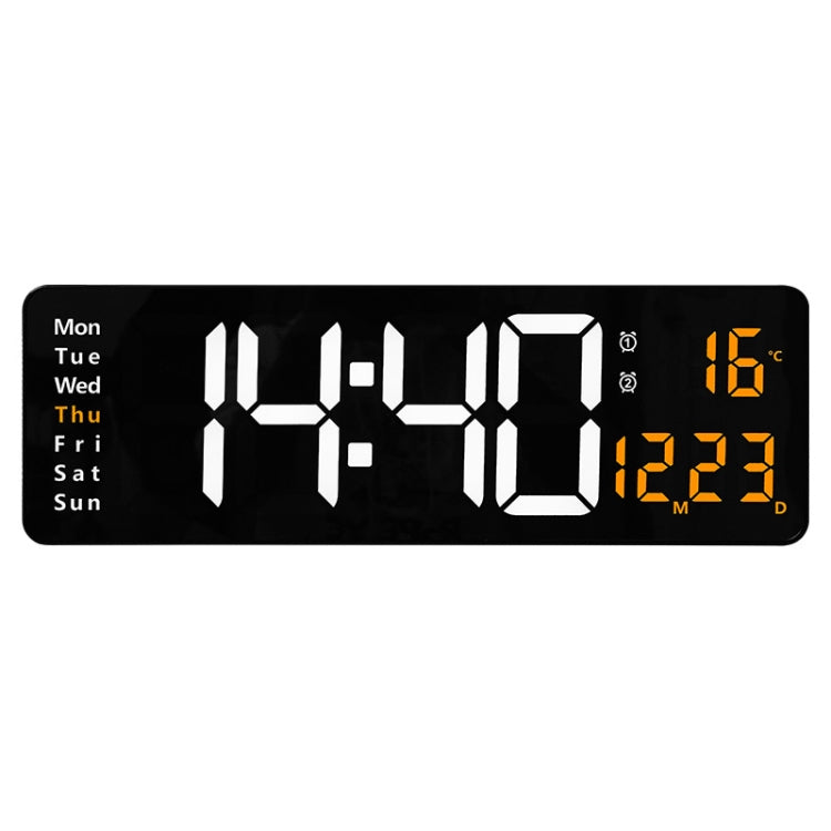 6626 Living Room Wall-Mounted Large Screen Display LED Digital Clock, 16 Inch Orange Temperature, 16 Inch Green Temperature, 16 Inch White Temperature