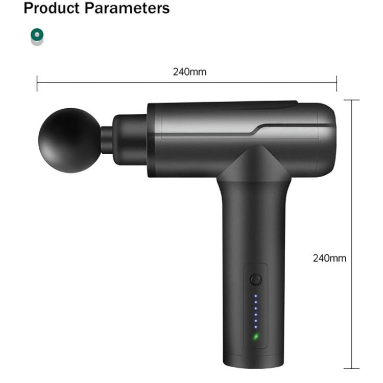 BG-128 6-speed Mini Convenient Massage Gun With 6 Massage Heads,CN Plug