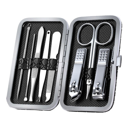 Stainless Steel Nail Trimming Grooming Set, Black, Dark Brown