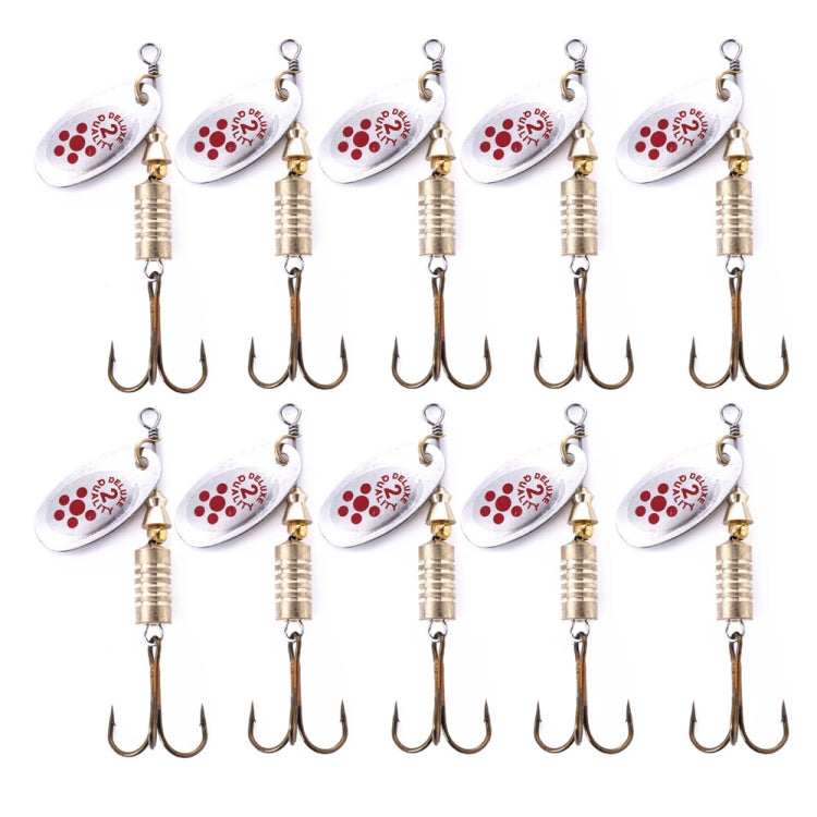 10 PCS HENGJIA  SP054 6.7cm / 7g Fresh Water Sequins Road Bait