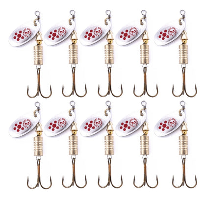 10 PCS HENGJIA  SP054 6.7cm / 7g Fresh Water Sequins Road Bait