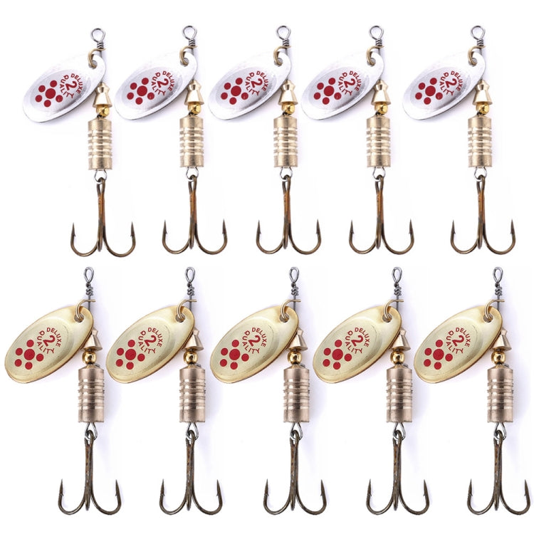 10 PCS HENGJIA  SP054 6.7cm / 7g Fresh Water Sequins Road Bait