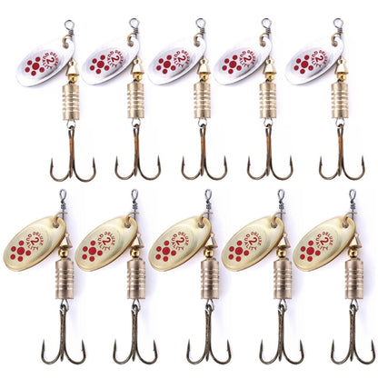 10 PCS HENGJIA  SP054 6.7cm / 7g Fresh Water Sequins Road Bait