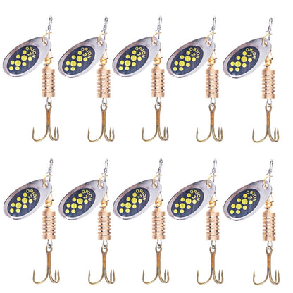10 PCS HENGJIA  SP054 6.7cm / 7g Fresh Water Sequins Road Bait