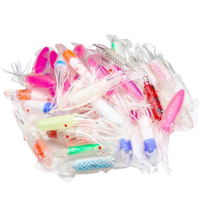 6 PCS / Bag HENGJIA SO1516 12cm / 15cm Colorful Octopus Fake Bait