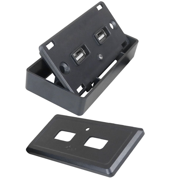 شاحن سيارة بمدخل شحن USB مزدوج 12 فولت 24 فولت لحافلة الطريق، ضوء أزرق، ضوء أخضر، ضوء أحمر