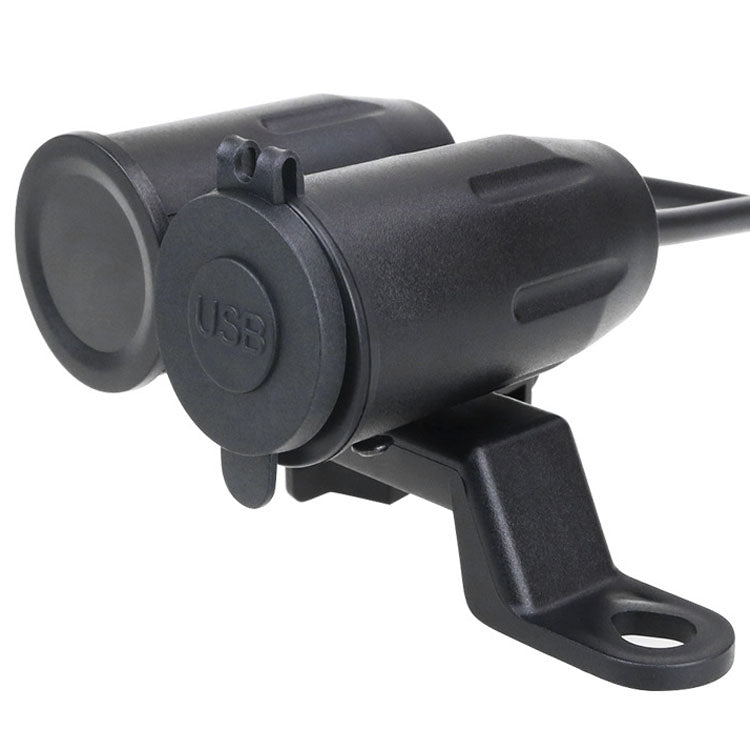 Motorcycle Modified With Bracket Dual USB 3.1A Charging With Temperature Voltage Bracket, Blue Light, Red Light