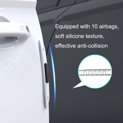 4 PCS Car Door Anti-Static Silicone Airbag Anti-Collision Strip