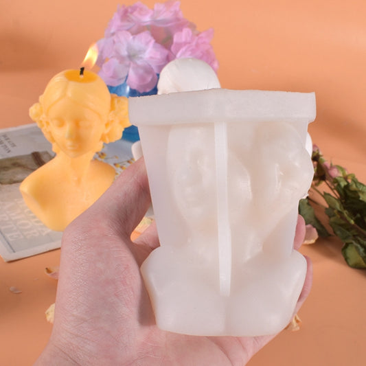 Aromatherapy Plaster Mold Rose Beauty Candle Silicone Mold, Style:, Cover Eyes, Close Eyes