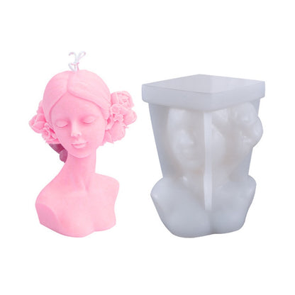 Aromatherapy Plaster Mold Rose Beauty Candle Silicone Mold, Style:, Cover Eyes, Close Eyes