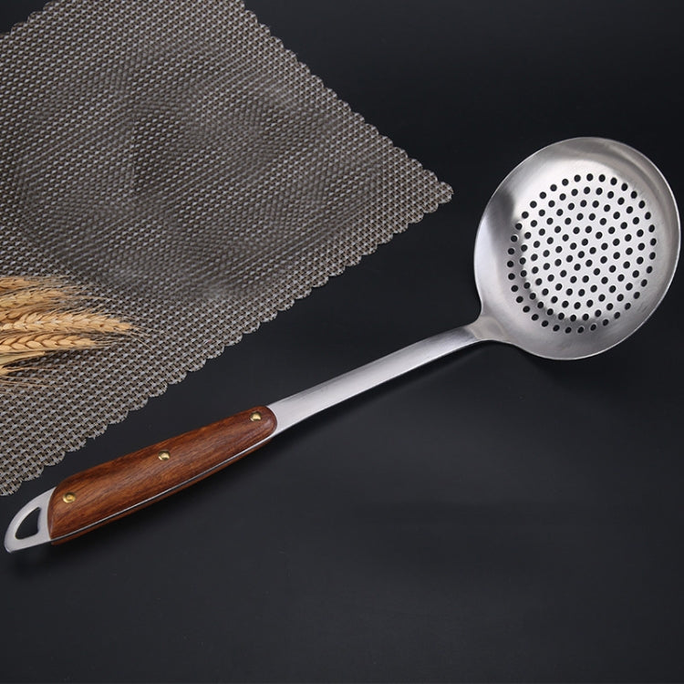 304 Stainless Steel Wooden Handle Kitchenware Home Kitchen Equipment, Style:, Fried Spatula, Soup Spoon, Slotted Shovel, Slotted Spoon