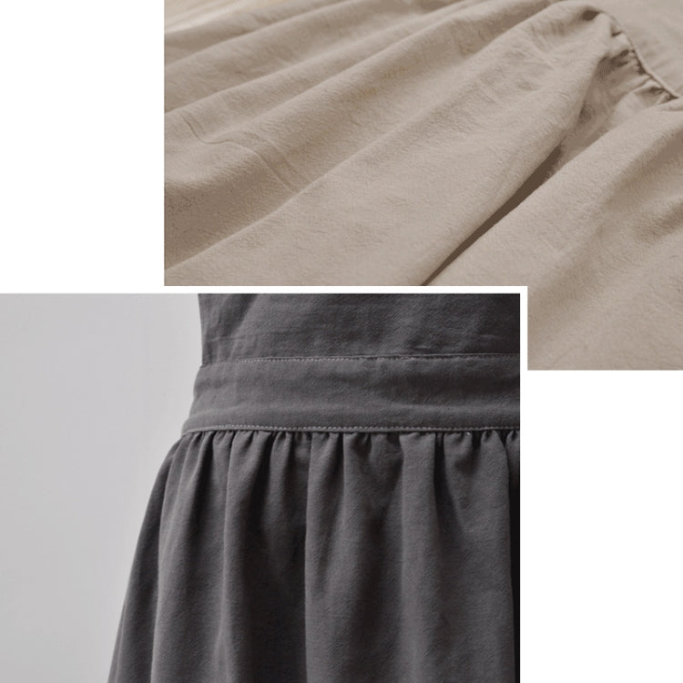 Cotton And Linen Parent-Child Painting Apron Baking Coffee Work Clothes,Size:, Childrens (Gray), Childrens (Oats), Adults (Gray), Adults (oat), Adult ( Pink)