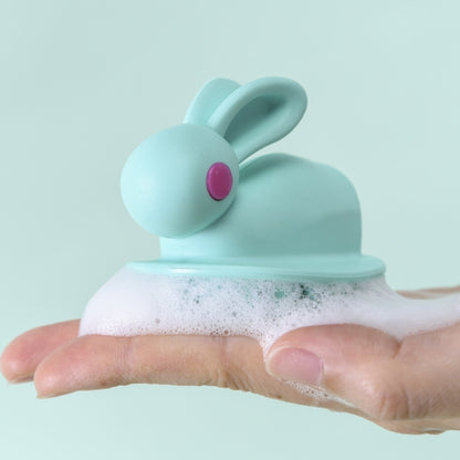 Cute Rabbit Shaped Silicone Shampoo Brush, White, Green, Pink